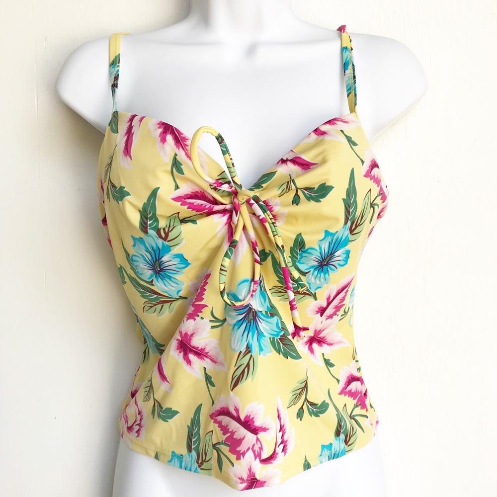 Victoria Secret Yellow Floral Tankini